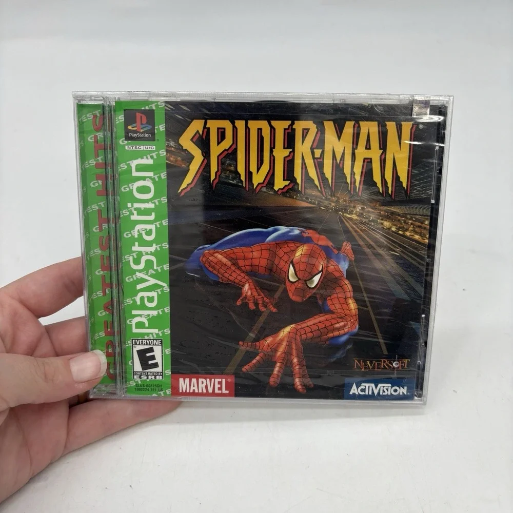 Spider-Man (SONY PlayStation 1, 2000) PS1 PSX Batman COMPLETE PRISTINE NEW MINT